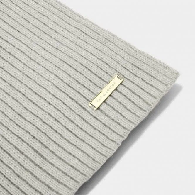 Grey Ribbed Knit Scarf KLS542 Katie Loxton Jewelry And Accessories