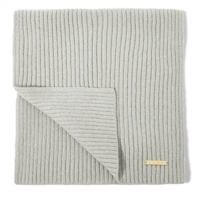 Grey Ribbed Knit Scarf KLS542 Katie Loxton Jewelry And Accessories