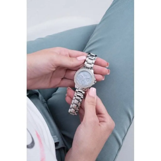 Guess Ladies Crown Jewel Stainless Steel Silver Watch GW0410L1