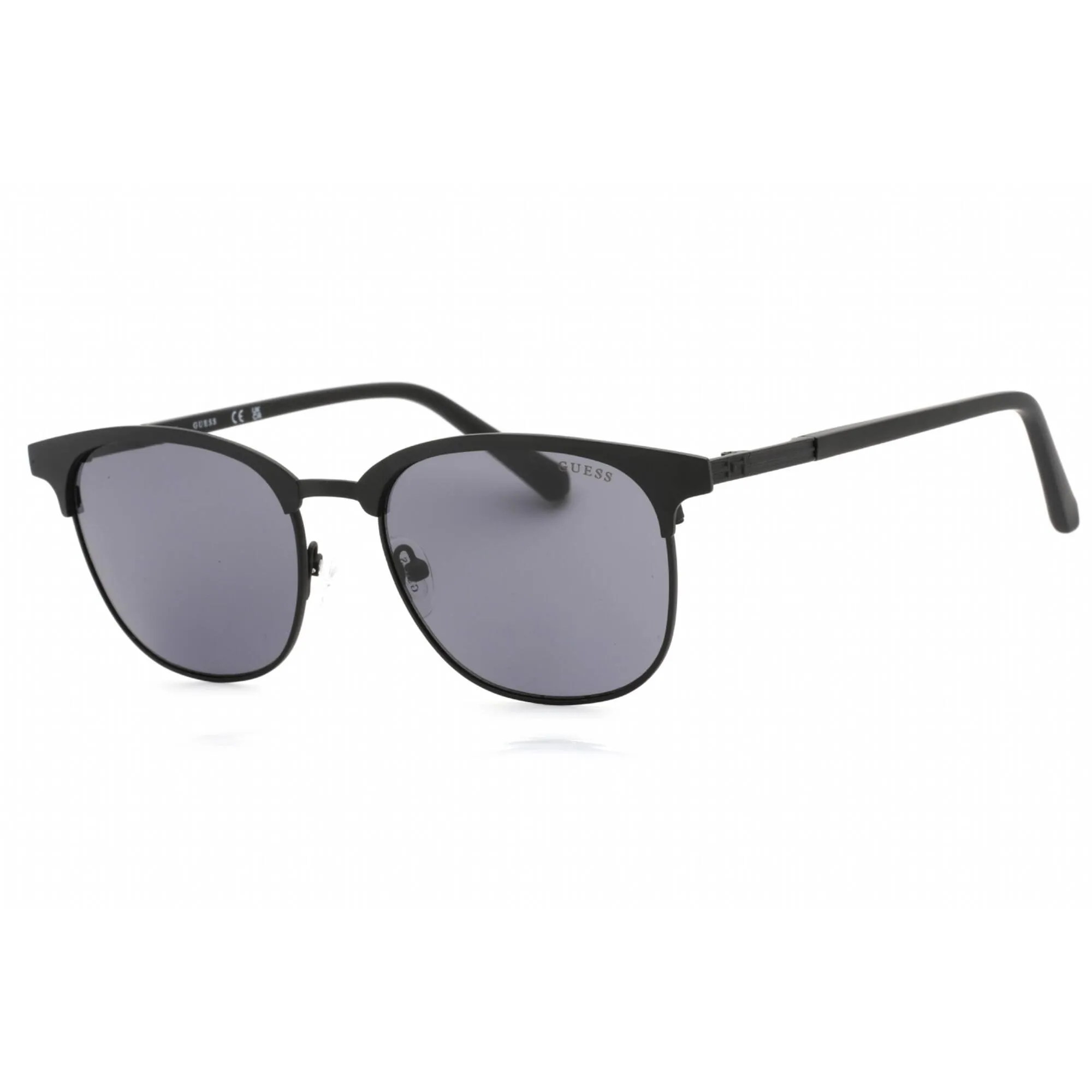 Guess Men's Sunglasses - Matte Black Metal Full Rim Rectangular Frame | GU00052 02A Guess Sunglasses