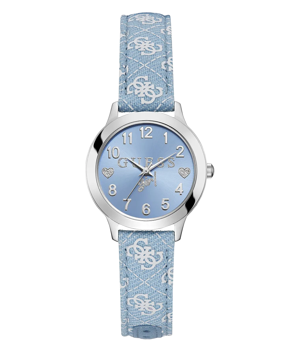 Guess Womens/Mens Silver Watches GUESS Kids Blue Silver Tone Analog Watch