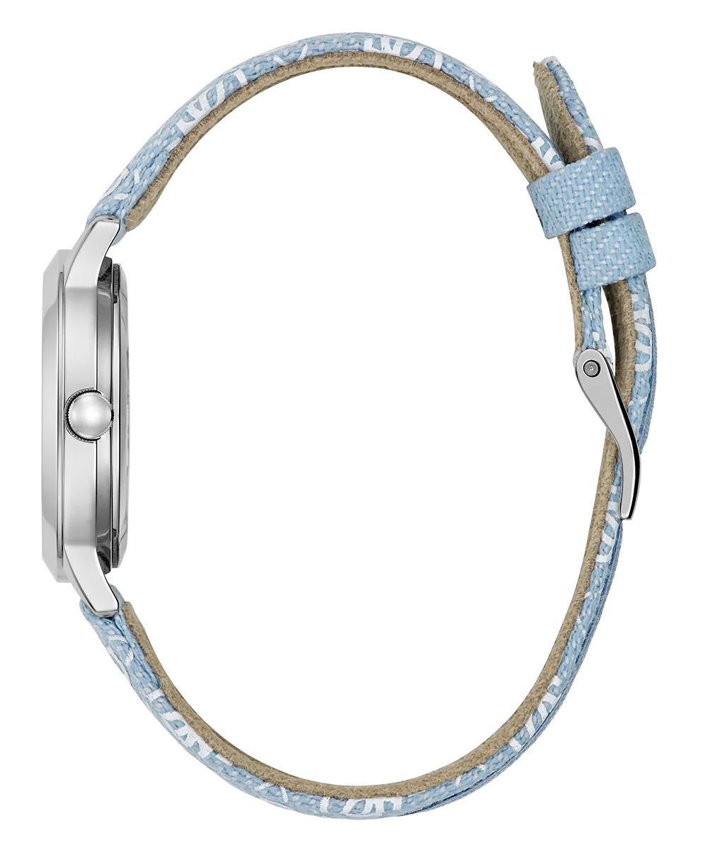 Guess Womens/Mens Silver Watches GUESS Kids Blue Silver Tone Analog Watch