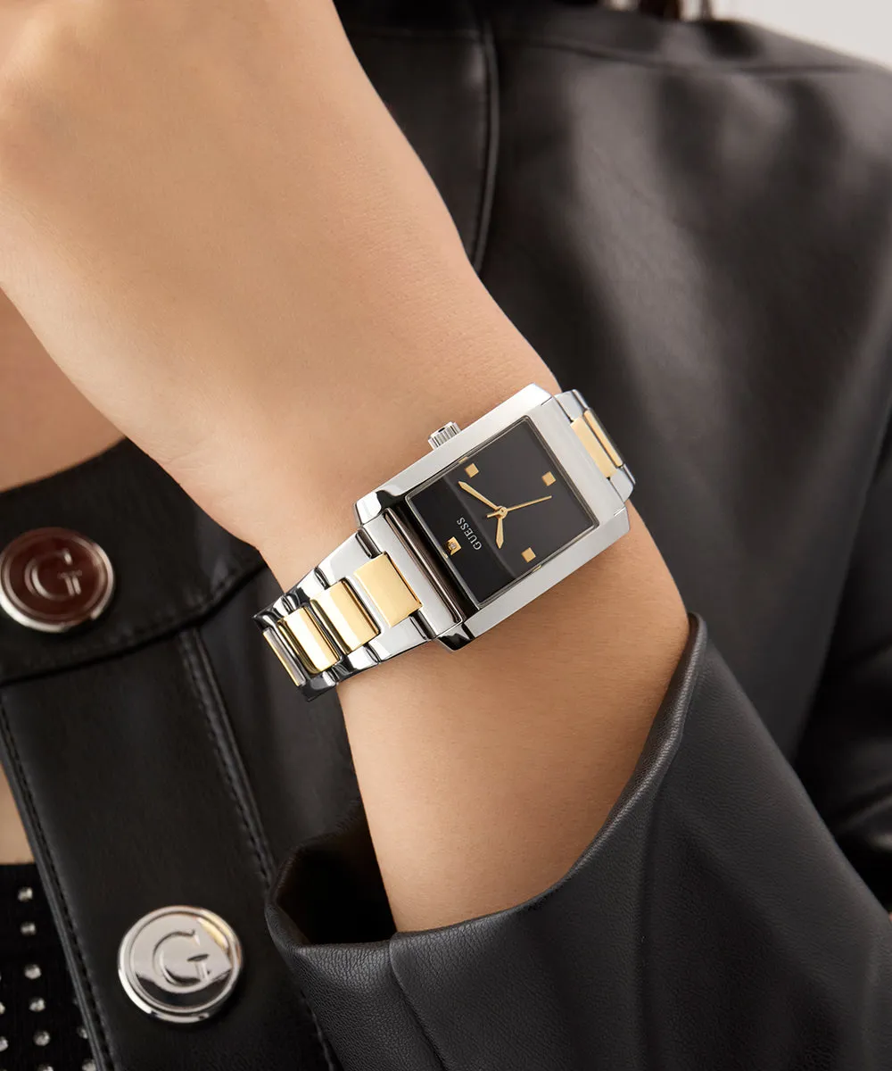 Guess Womens/Mens Silver Watches GUESS Ladies 2-Tone Silver Tone Analog Watch