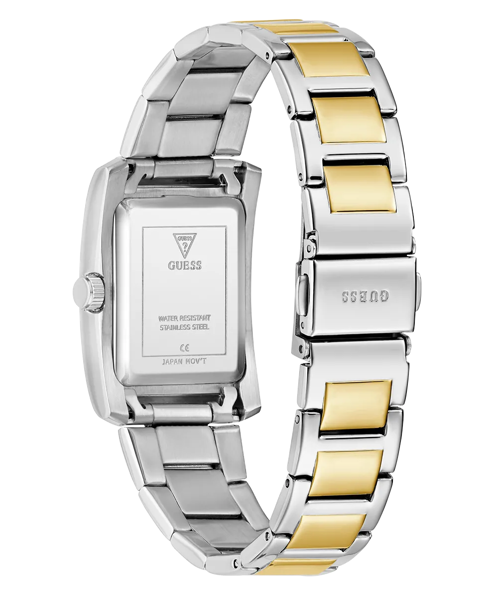 Guess Womens/Mens Silver Watches GUESS Ladies 2-Tone Silver Tone Analog Watch