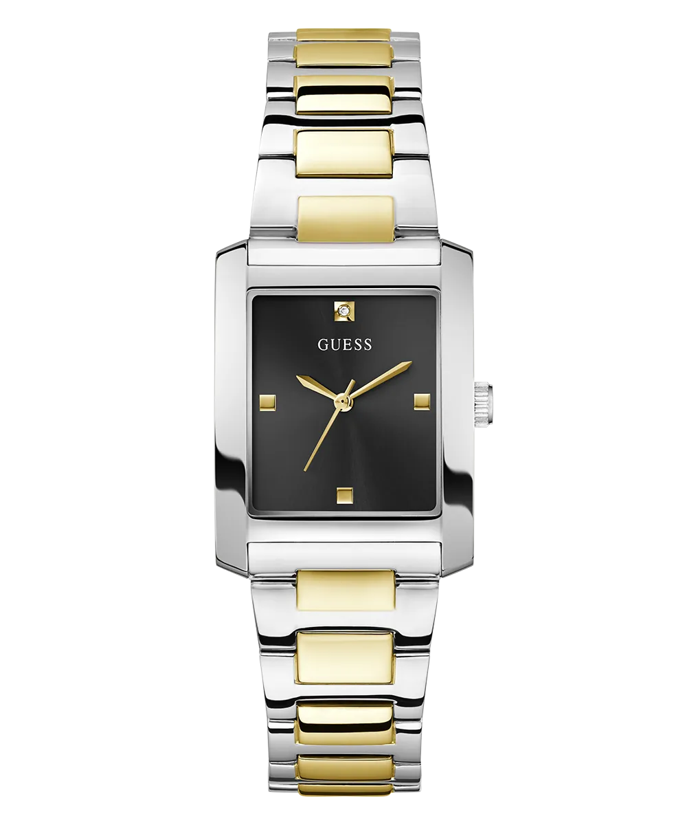 Guess Womens/Mens Silver Watches GUESS Ladies 2-Tone Silver Tone Analog Watch