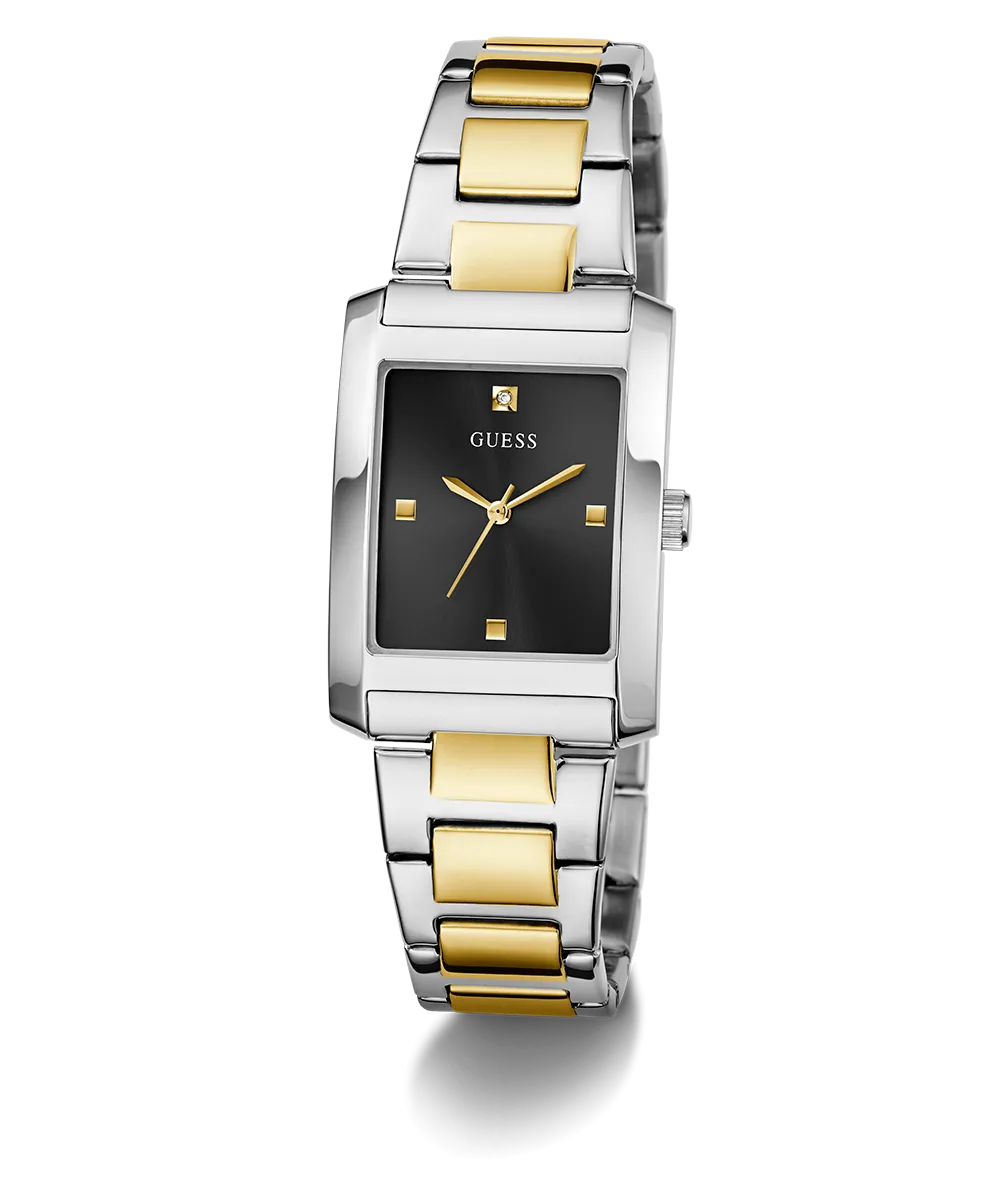 Guess Womens/Mens Silver Watches GUESS Ladies 2-Tone Silver Tone Analog Watch