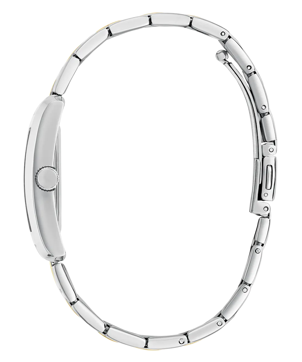 Guess Womens/Mens Silver Watches GUESS Ladies 2-Tone Silver Tone Analog Watch