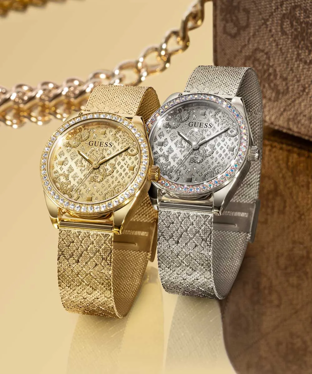 Guess Womens/Mens Silver Watches GUESS Ladies Silver Tone Analog Watch