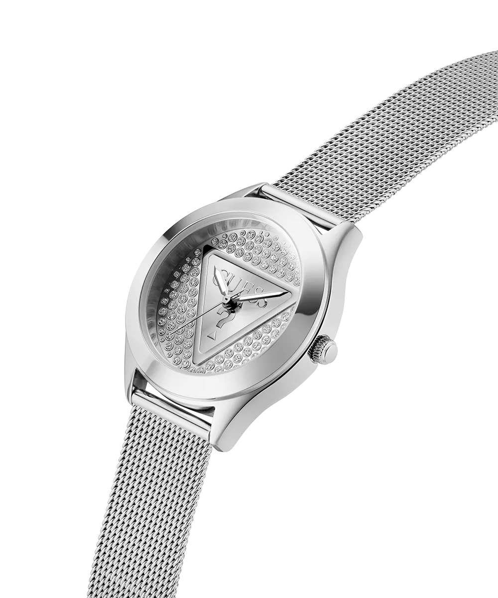 Guess Womens/Mens Silver Watches GUESS Ladies Silver Tone Analog Watch