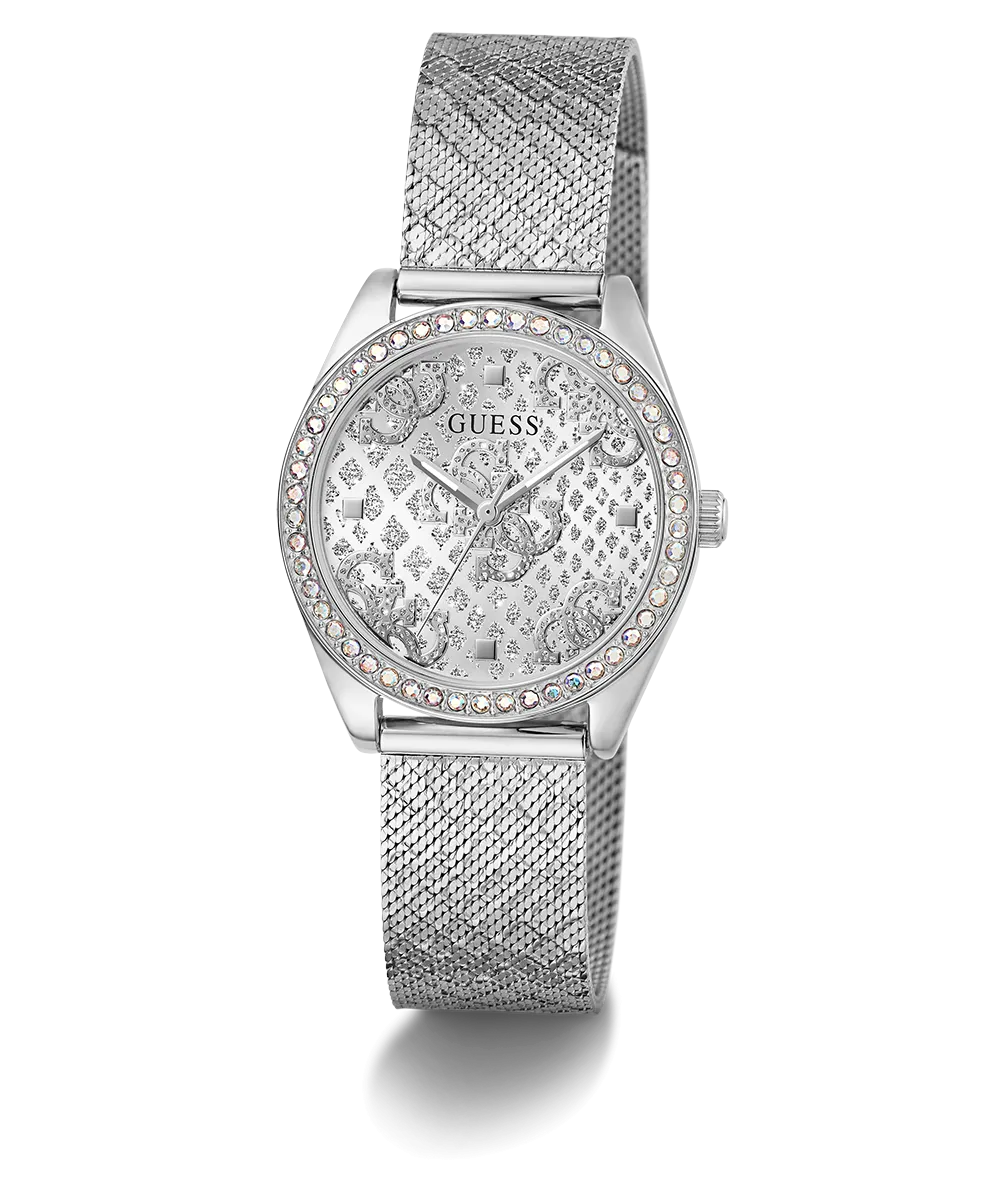 Guess Womens/Mens Silver Watches GUESS Ladies Silver Tone Analog Watch