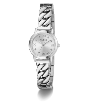 Guess Womens/Mens Silver Watches GUESS Ladies Silver Tone Analog Watch