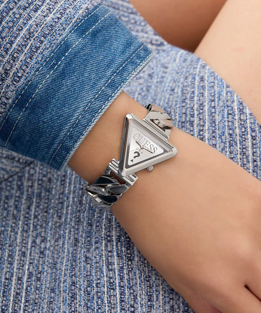 Guess Womens/Mens Silver Watches GUESS Ladies Silver Tone Analog Watch