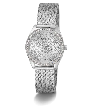 Guess Womens/Mens Silver Watches GUESS Ladies Silver Tone Analog Watch