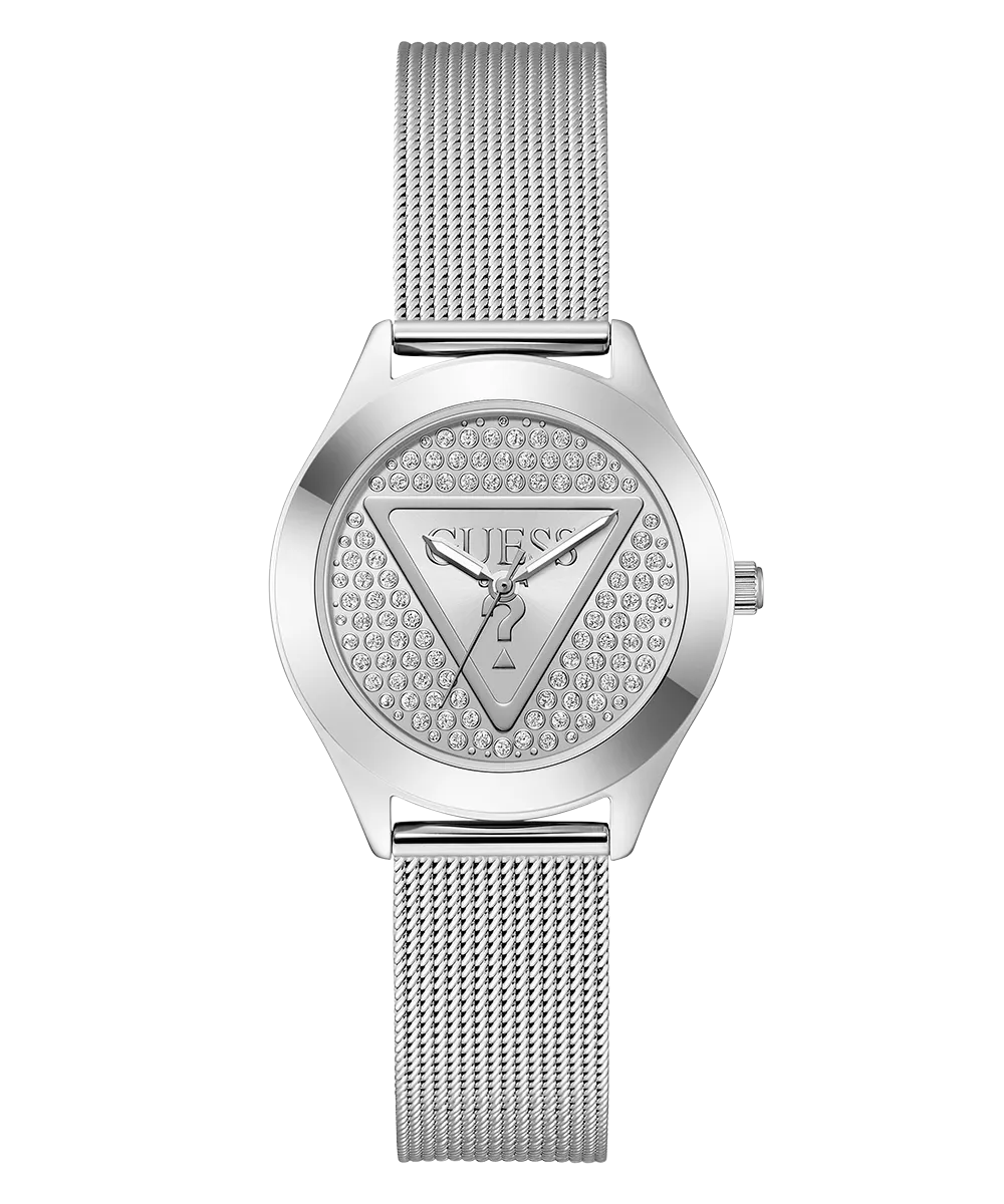 Guess Womens/Mens Silver Watches GUESS Ladies Silver Tone Analog Watch