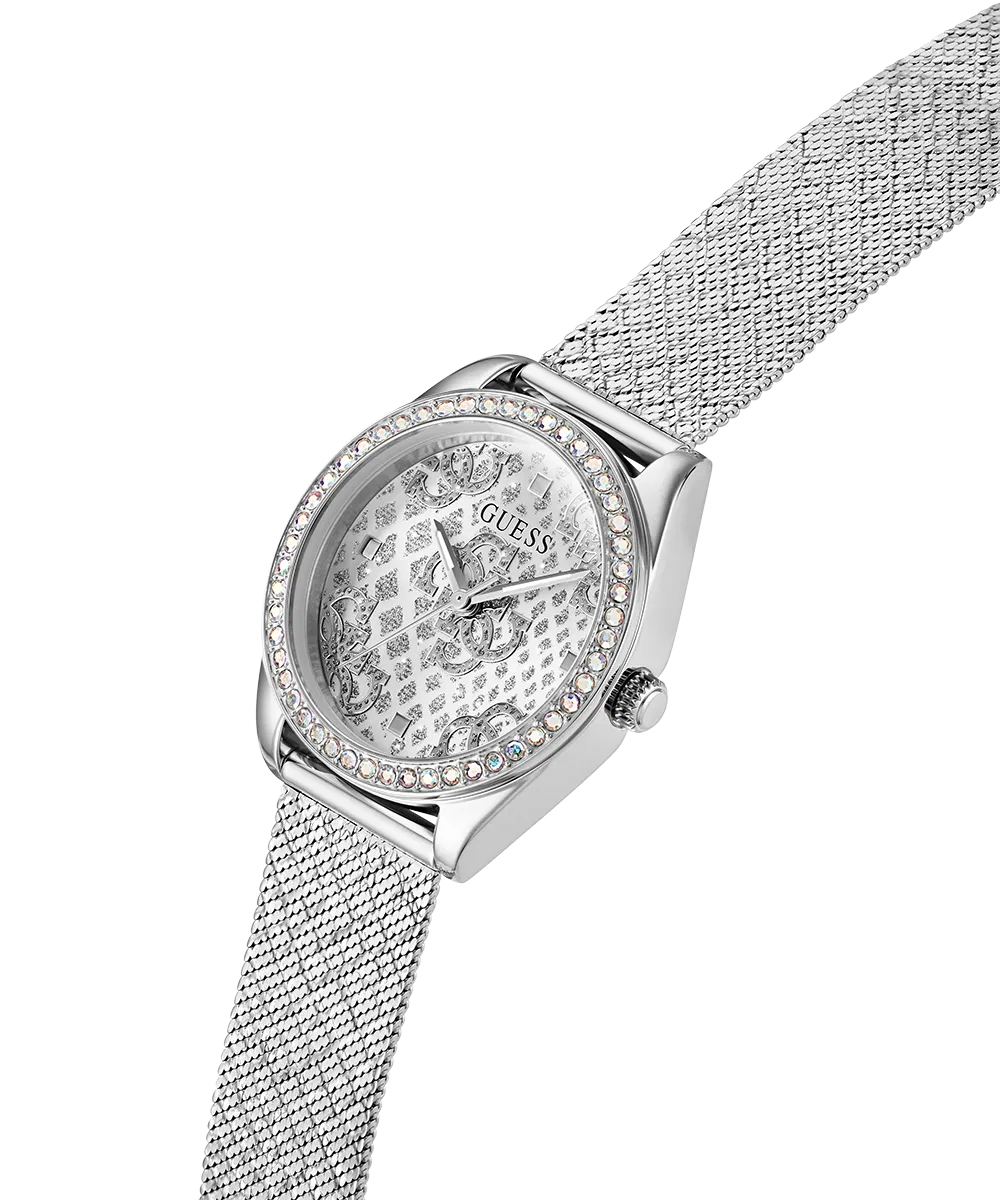 Guess Womens/Mens Silver Watches GUESS Ladies Silver Tone Analog Watch