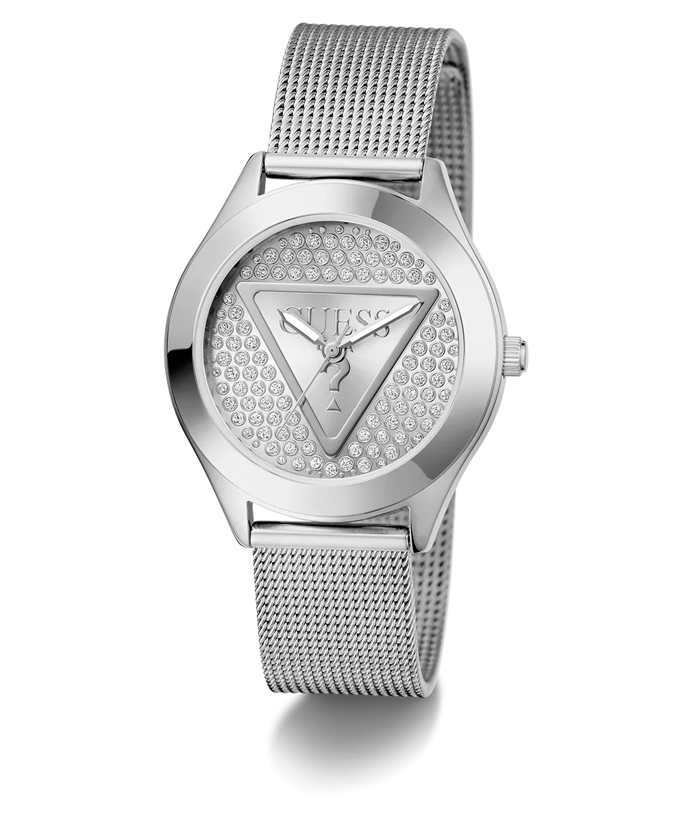 Guess Womens/Mens Silver Watches GUESS Ladies Silver Tone Analog Watch