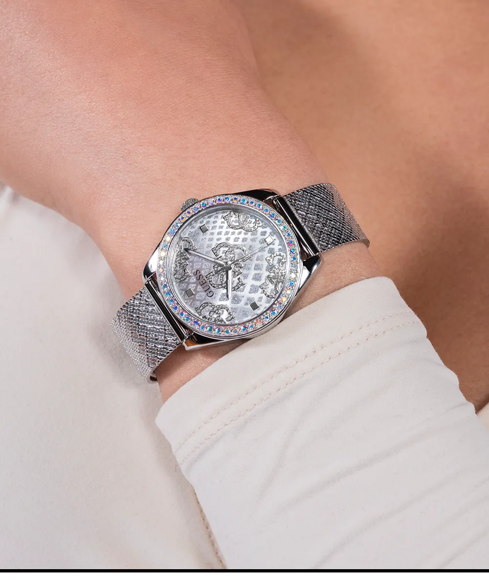 Guess Womens/Mens Silver Watches GUESS Ladies Silver Tone Analog Watch