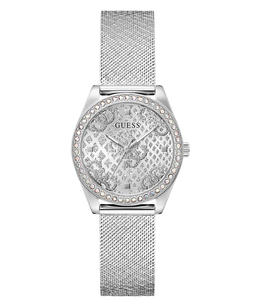 Guess Womens/Mens Silver Watches GUESS Ladies Silver Tone Analog Watch