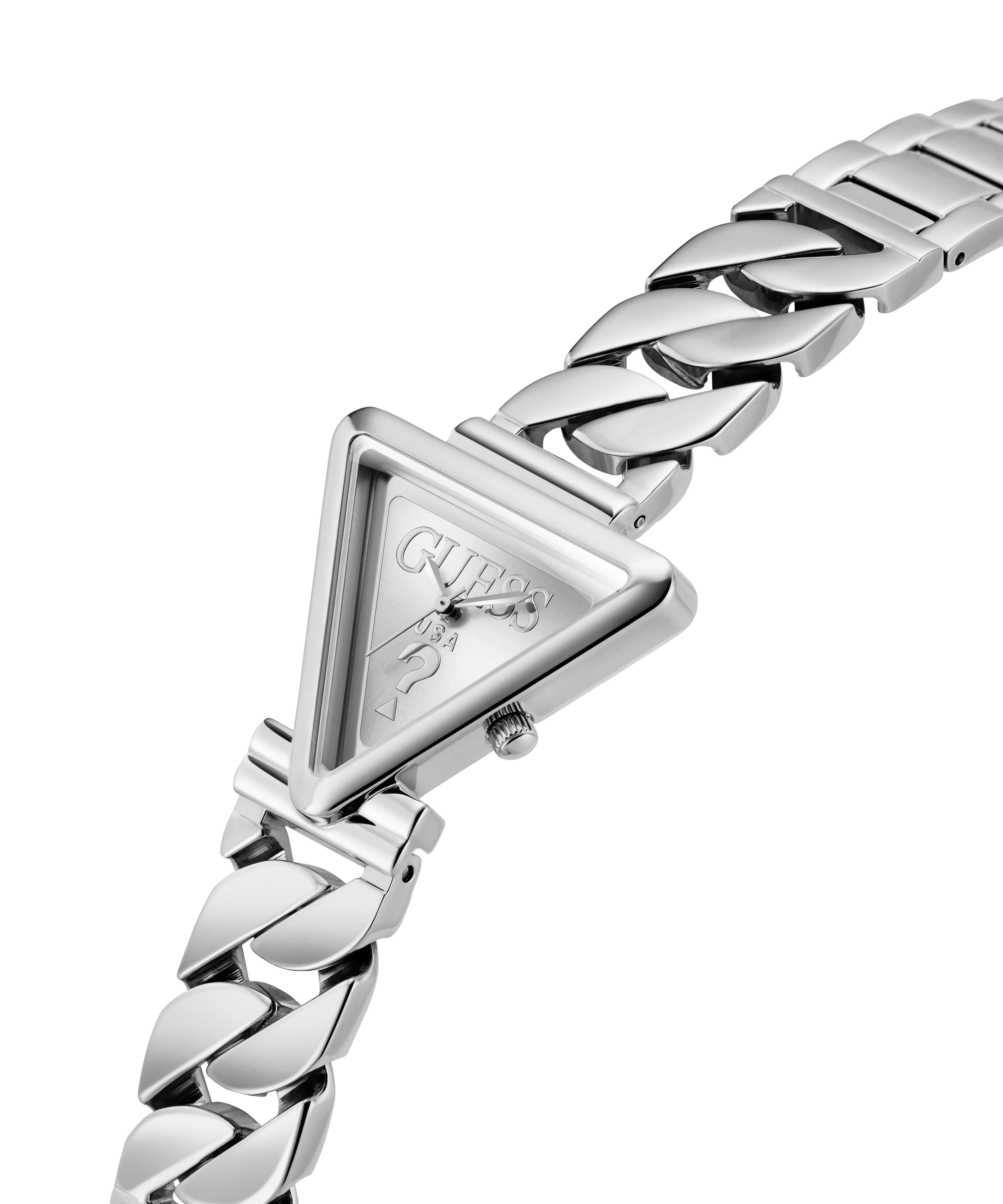 Guess Womens/Mens Silver Watches GUESS Ladies Silver Tone Analog Watch