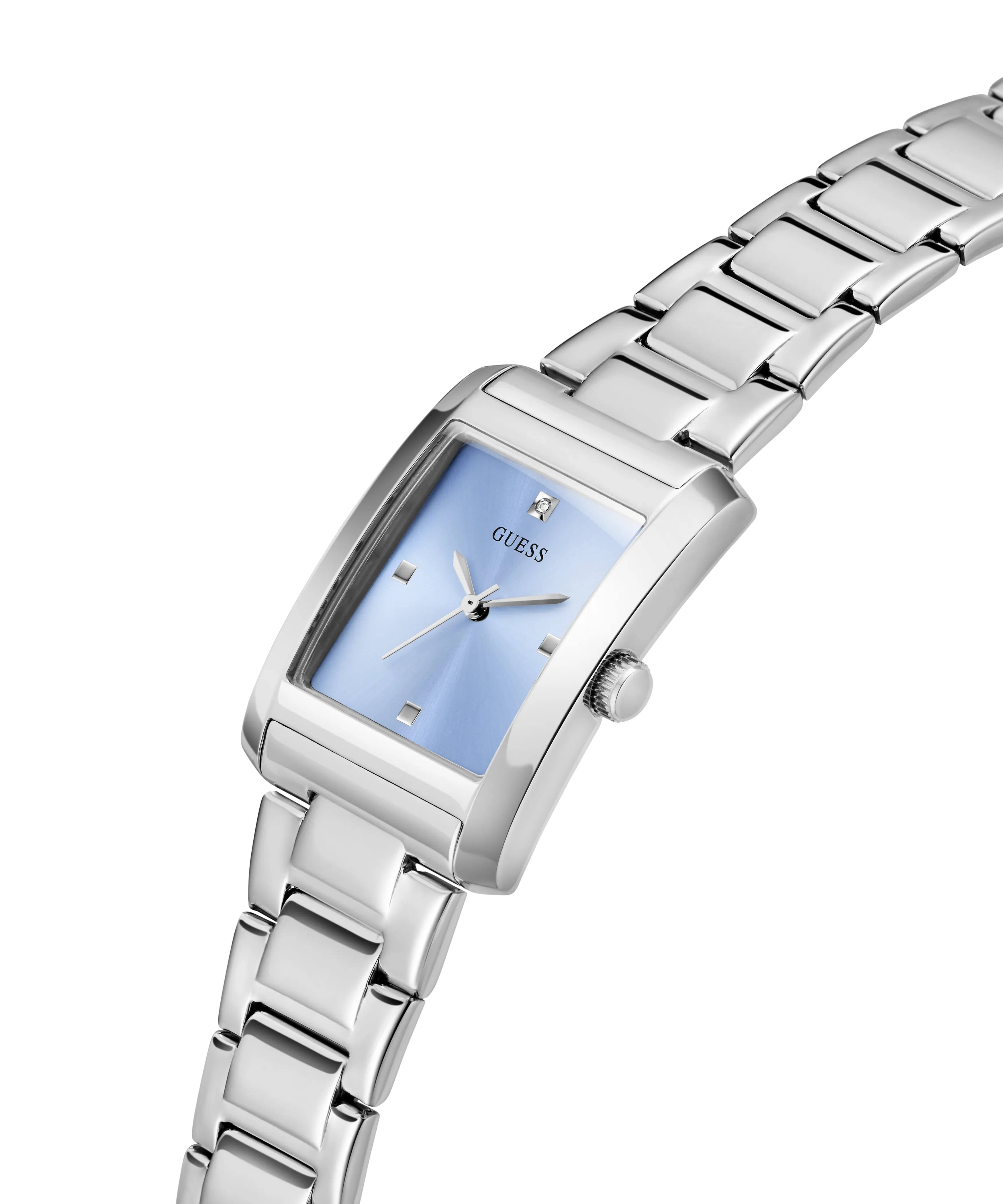 Guess Womens/Mens Silver Watches GUESS Ladies Silver Tone Analog Watch