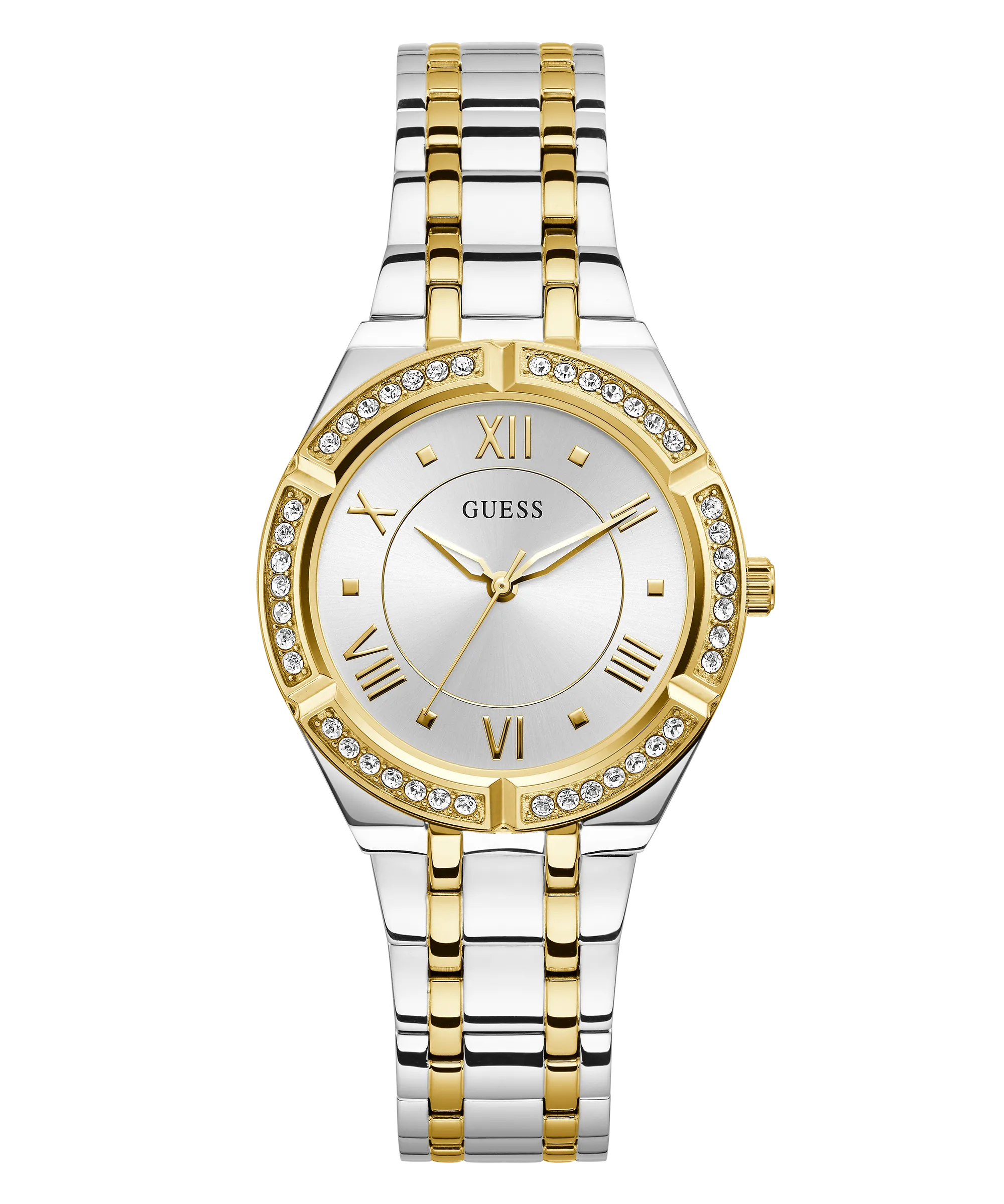 Guess Womens/Mens Silver Watches GUESS Ladies Silver Tone/Gold Tone Analog Watch