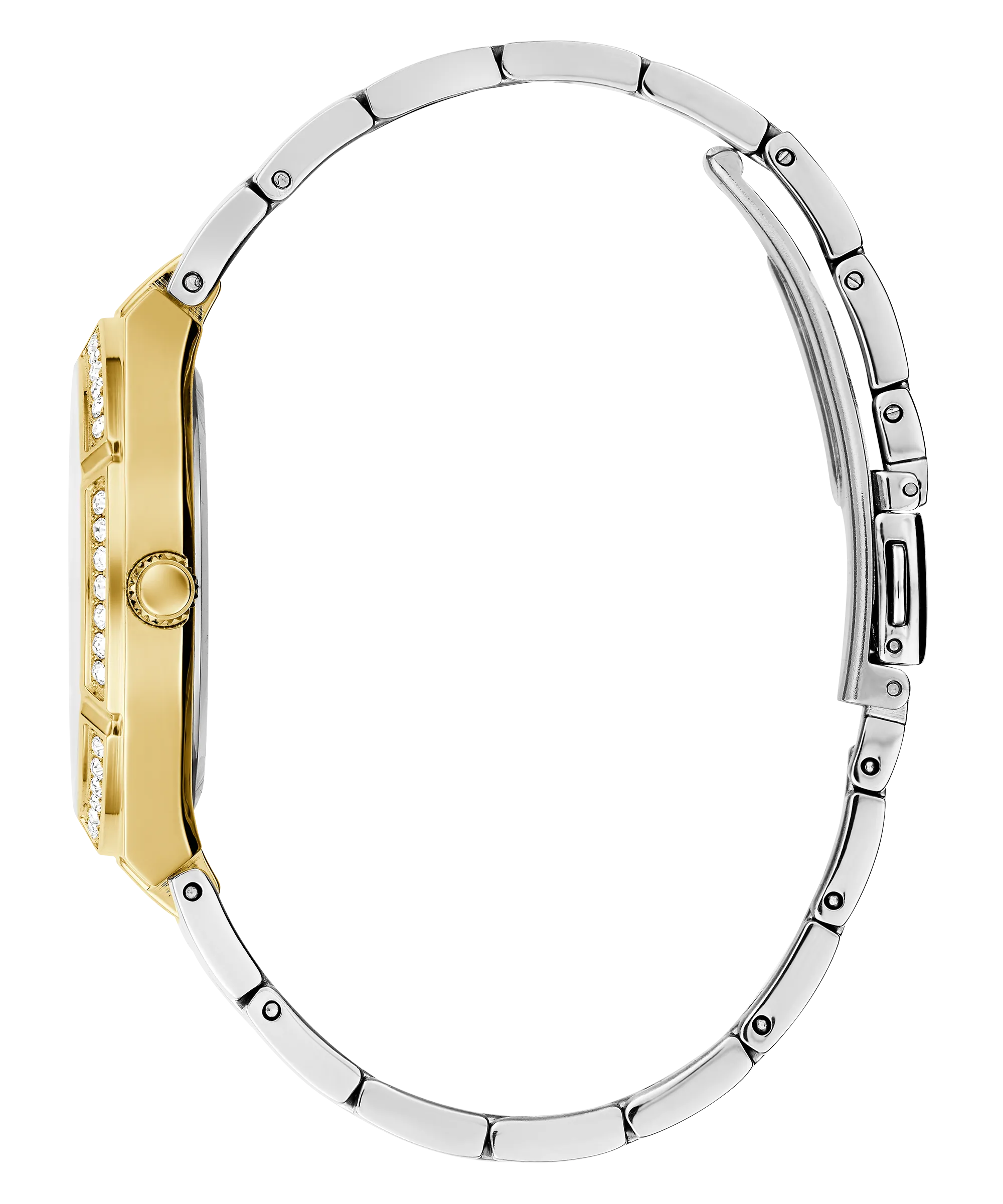 Guess Womens/Mens Silver Watches GUESS Ladies Silver Tone/Gold Tone Analog Watch