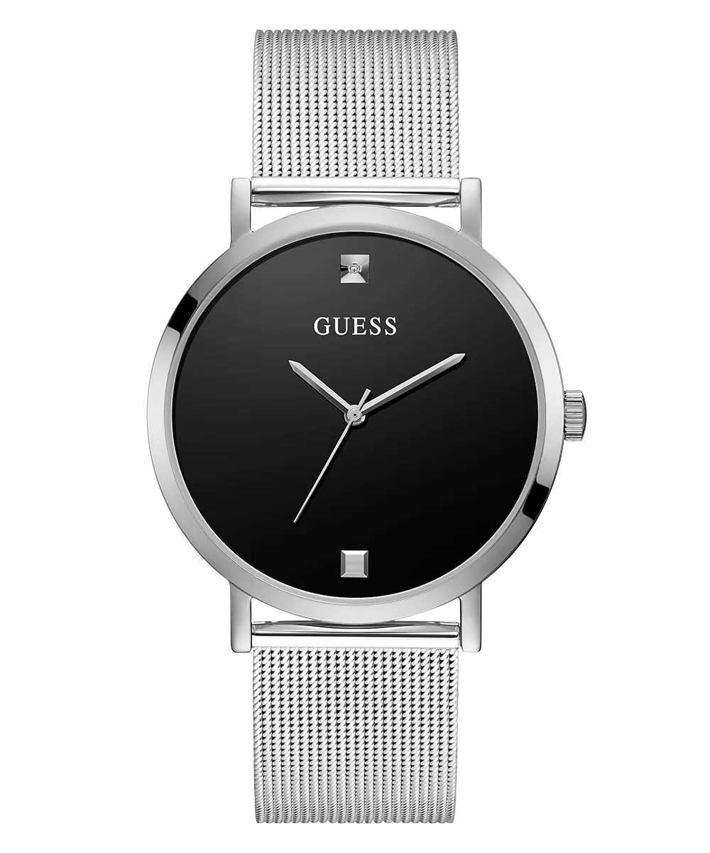 Guess Womens/Mens Silver Watches GUESS Mens Silver Tone Analog Watch