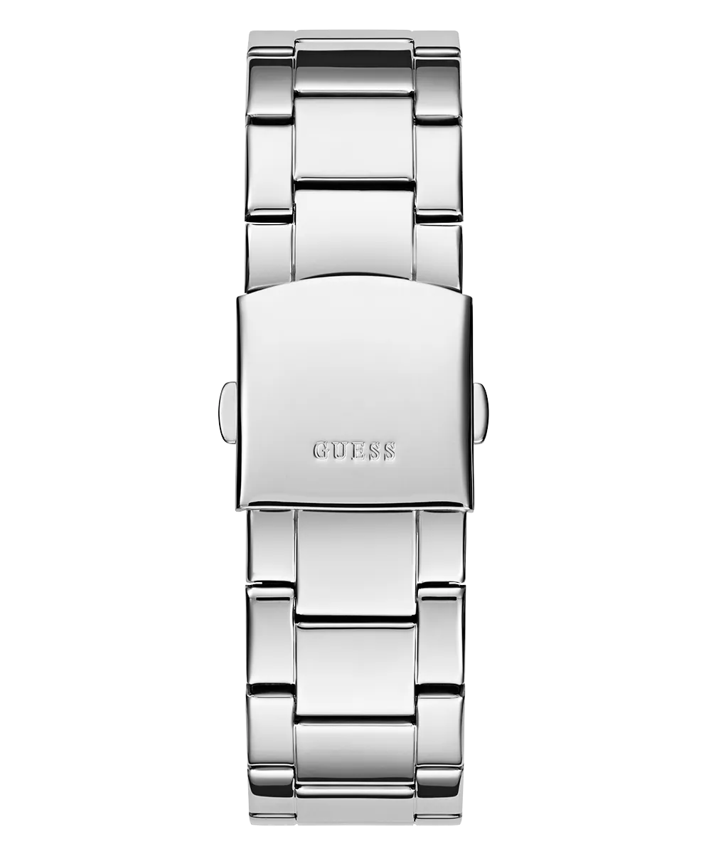 Guess Womens/Mens Silver Watches GUESS Mens Silver Tone Multi-function Watch