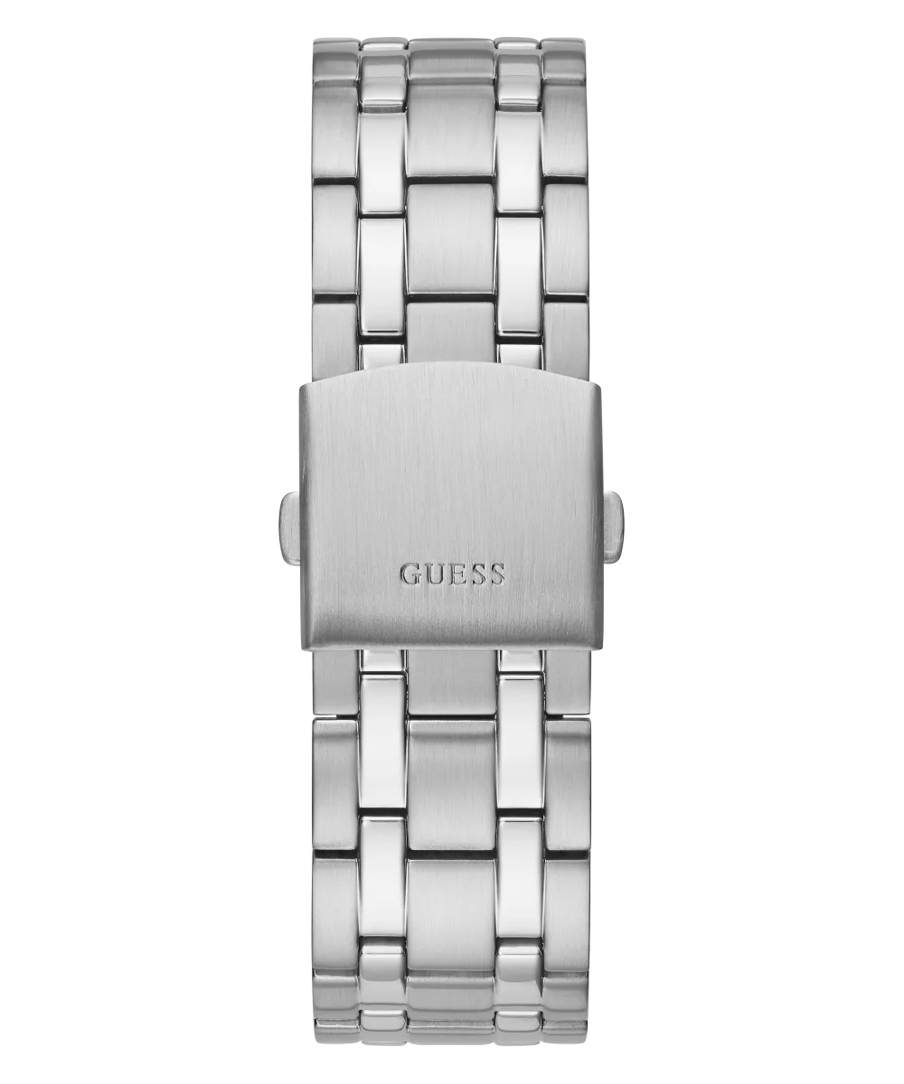 Guess Womens/Mens Silver Watches GUESS Mens Silver Tone Multi-function Watch