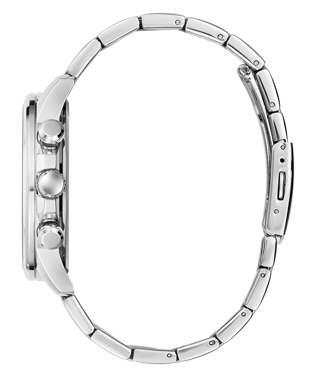 Guess Womens/Mens Silver Watches GUESS Mens Silver Tone Multi-function Watch
