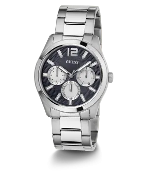 Guess Womens/Mens Silver Watches GUESS Mens Silver Tone Multi-function Watch