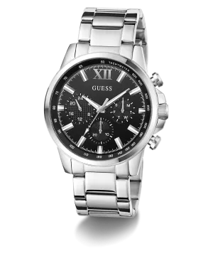 Guess Womens/Mens Silver Watches GUESS Mens Silver Tone Multi-function Watch