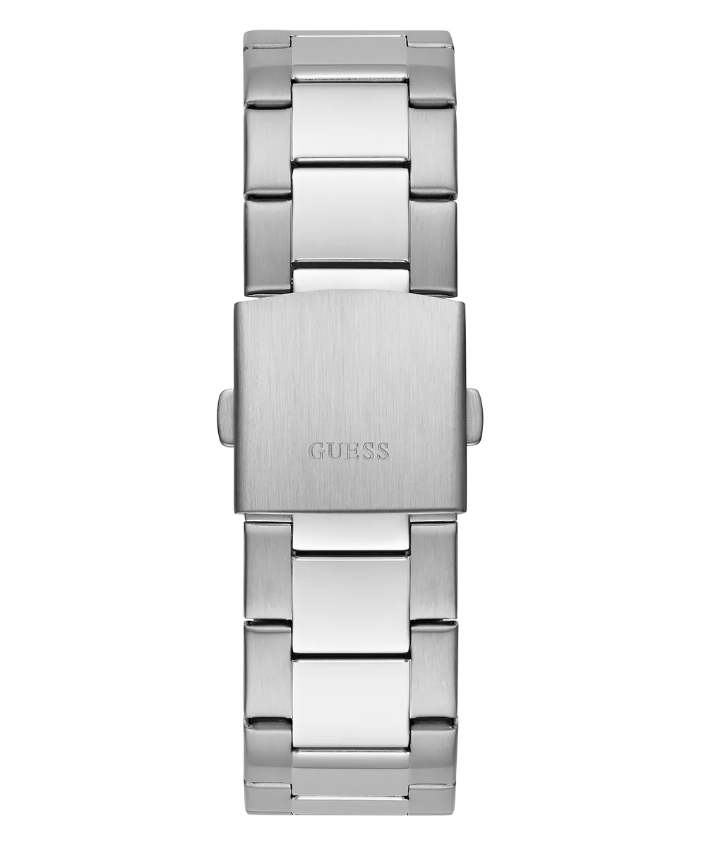 Guess Womens/Mens Silver Watches GUESS Mens Silver Tone Multi-function Watch