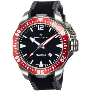 Hamilton Men's Watch - Khaki Navy Frogman Automatic Black Rubber Strap | H77805335 Hamilton Men's Watches