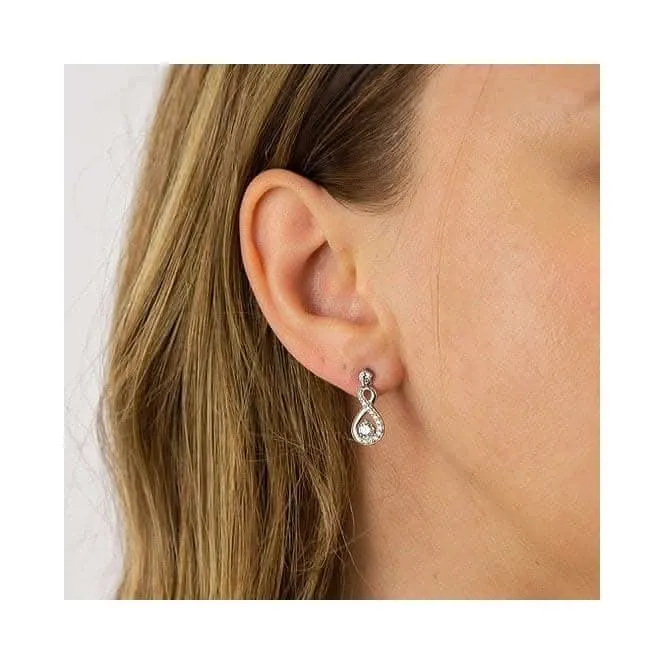 Infinity Drop Earrings E6055 Diamonfire Jewellery