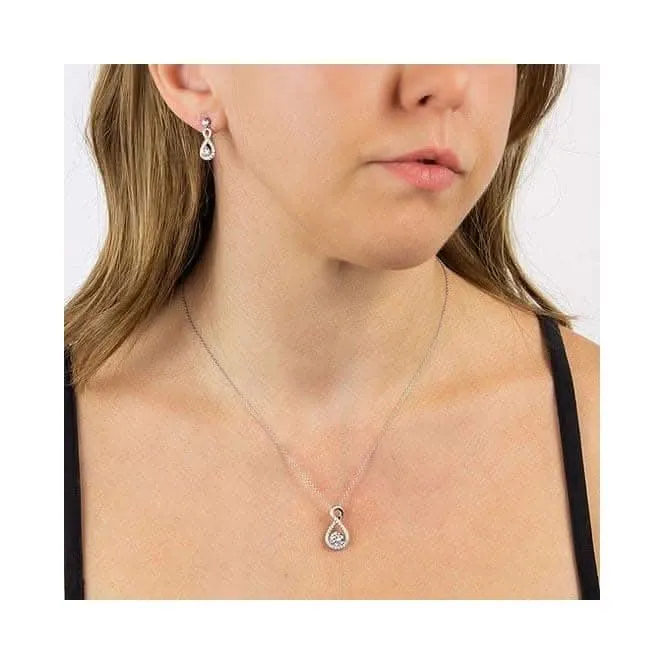 Infinity Drop Earrings E6055 Diamonfire Jewellery