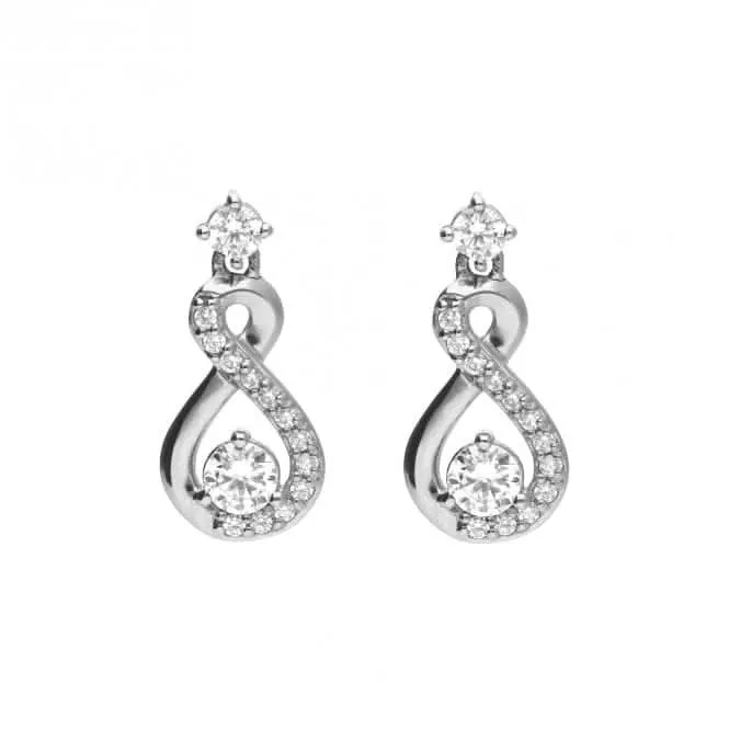 Infinity Drop Earrings E6055 Diamonfire Jewellery