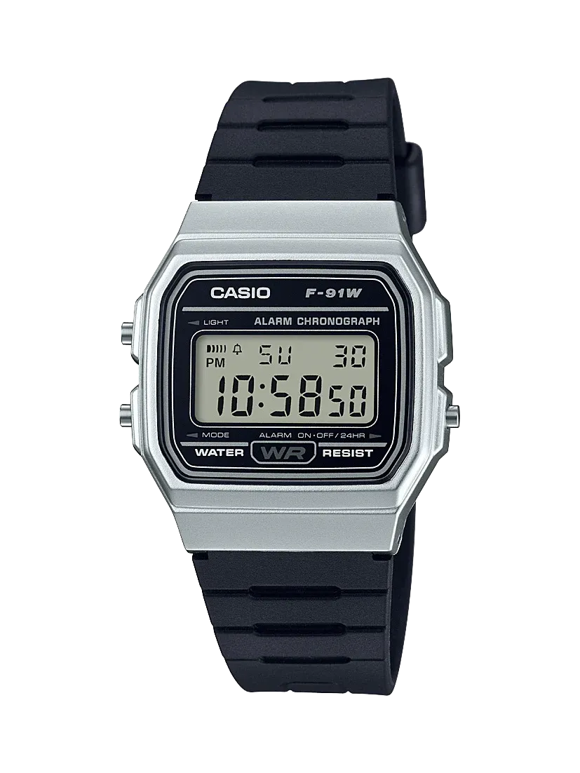Jewelry Casio Watches Casio - Basic Men's Digital Retro Black & Silver Watch