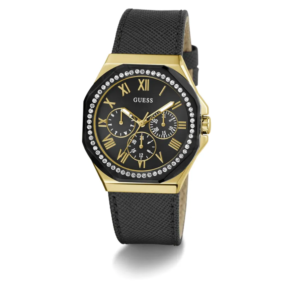 Jewelry Guess Watches Guess Analog Chronograph Leather Strap Women Watch GW0753 Series