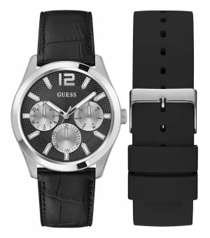 Jewelry Guess Watches Guess Black Leather Zen Watch GW0809G1