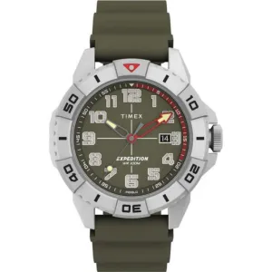 Jewelry Timex Watches Timex Analog Green Dial And Silicon Strap Men Watch TW2V40700