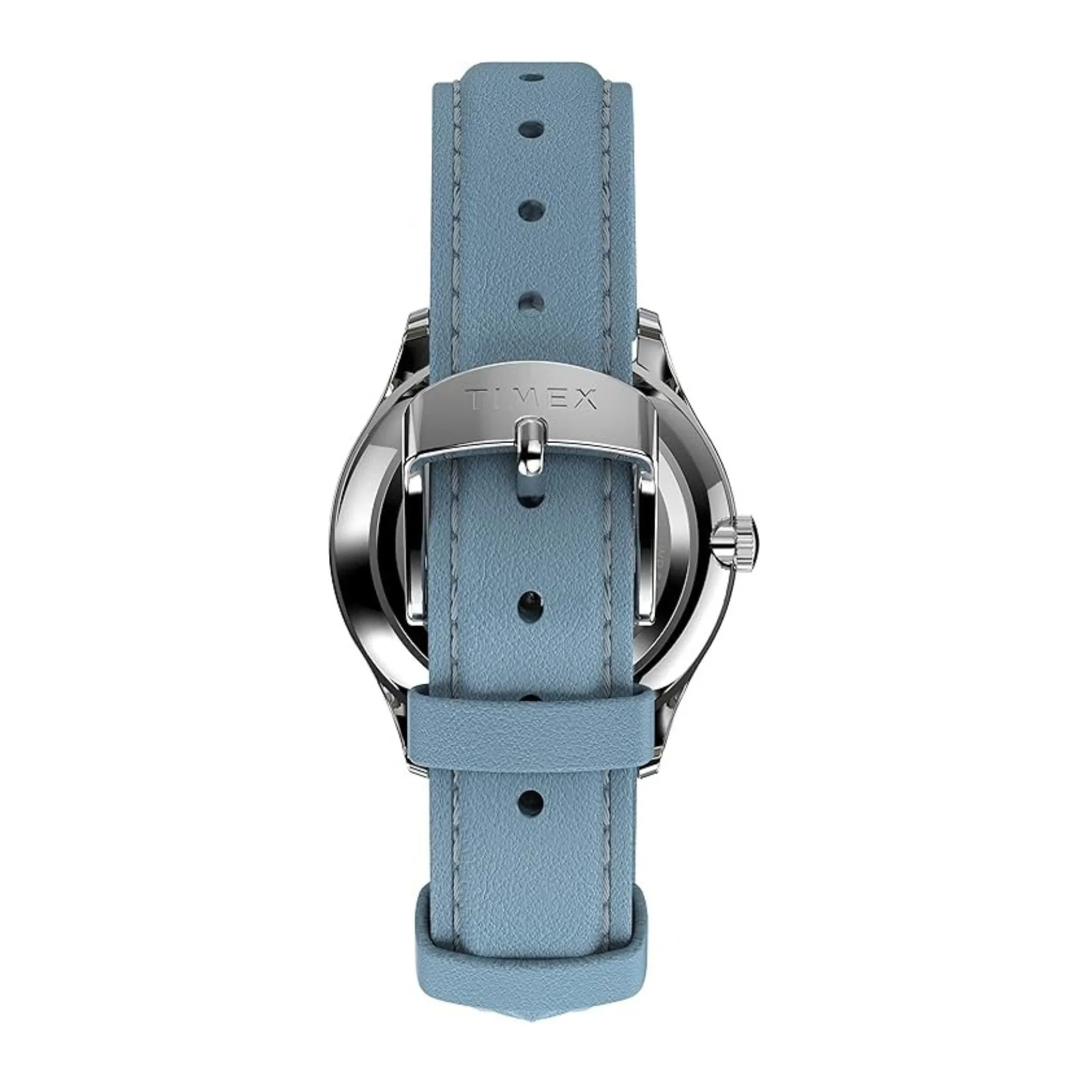Jewelry Timex Watches TIMEX EASY READER BLUE LEATHER STRAP WATCH TW2V25300