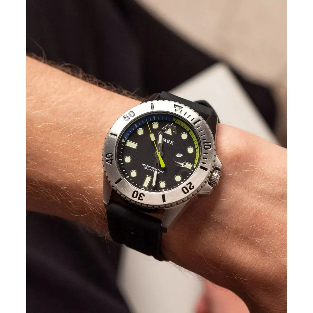 Jewelry Timex Watches TIMEX EXPEDITION NORTH ANCHORAGE BLACK SILICONE STRAP WATCH TW2W41700