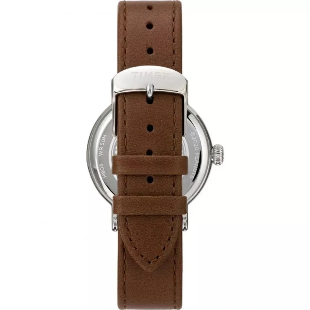 Jewelry Timex Watches TIMEX SNOOPY TW2V32800 BROWN LEATHER MEN WATCH