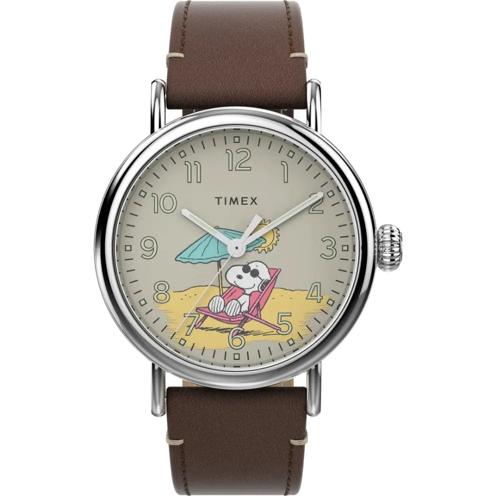 Jewelry Timex Watches Timex Standard x Peanuts Featuring Snoopy at the Beach Men Watch TW2V61200