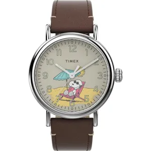 Jewelry Timex Watches Timex Standard x Peanuts Featuring Snoopy at the Beach Men Watch TW2V61200