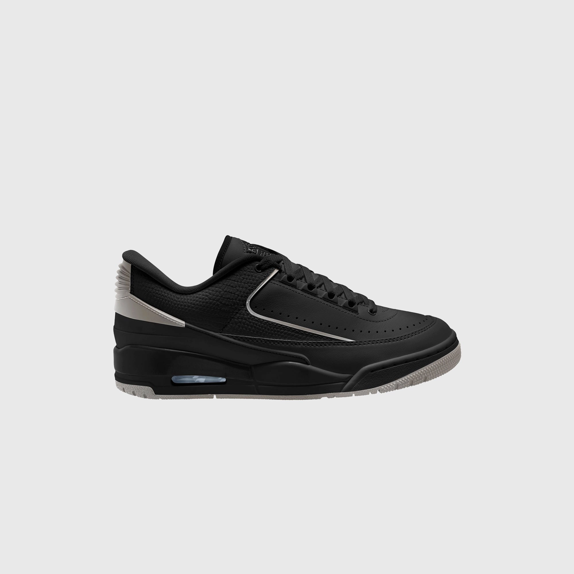 Jordan 2/3 - Black / Metallic Silver Retro basketball sneakers