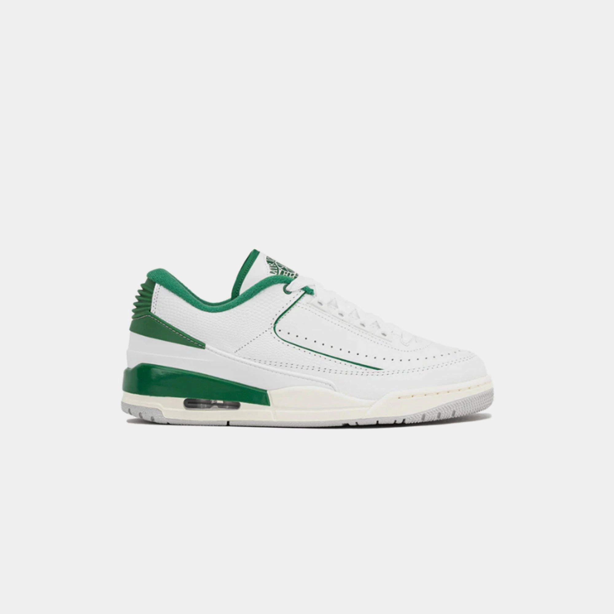 Jordan 2/3 - White / Pine Green / Sail / Neutral Grey Retro basketball sneakers