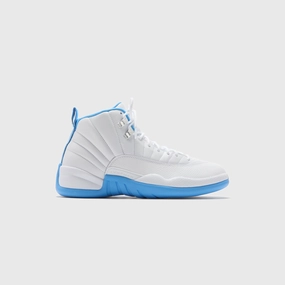 Jordan Air Jordan 12 Retro - White / Metallic Silver / University Blue Retro basketball sneakers