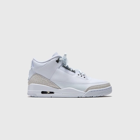 Jordan Air Jordan 3 - White / Metallic Silver Retro basketball sneakers